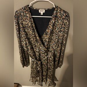 Chic Long Sleeve Floral Dress